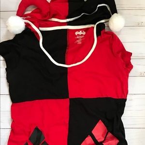 Harley Quinn inspired t-shirt with hood